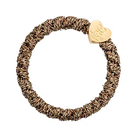 By Eloise London Woven Gold Heart Ластик за коса за жени