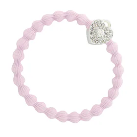 By Eloise London Silver Bling Heart Lock Ластик за коса за жени
