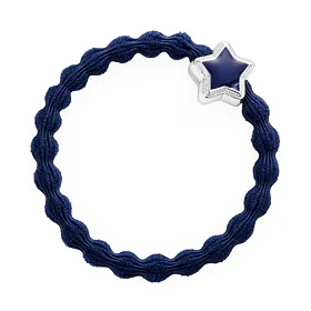 By Eloise London Enamel Silver Star Ластик за коса за жени