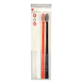 Swissdent Profi Gentle Trio Четка за зъби 3 бр Нюанс White, Black, Orange