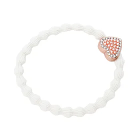 By Eloise London Rose Gold Bling Heart Ластик за коса за жени