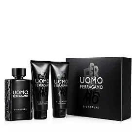 Ferragamo Uomo Signature Подаръчен комплект EDP 100 ml + шампоан и душ гел 100 ml + балсам за след б