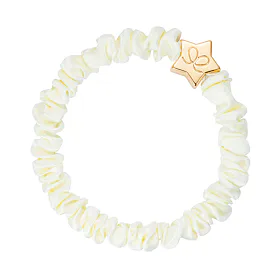 By Eloise London Skinny Silk Scrunchie Gold Star Ластик за коса за жени